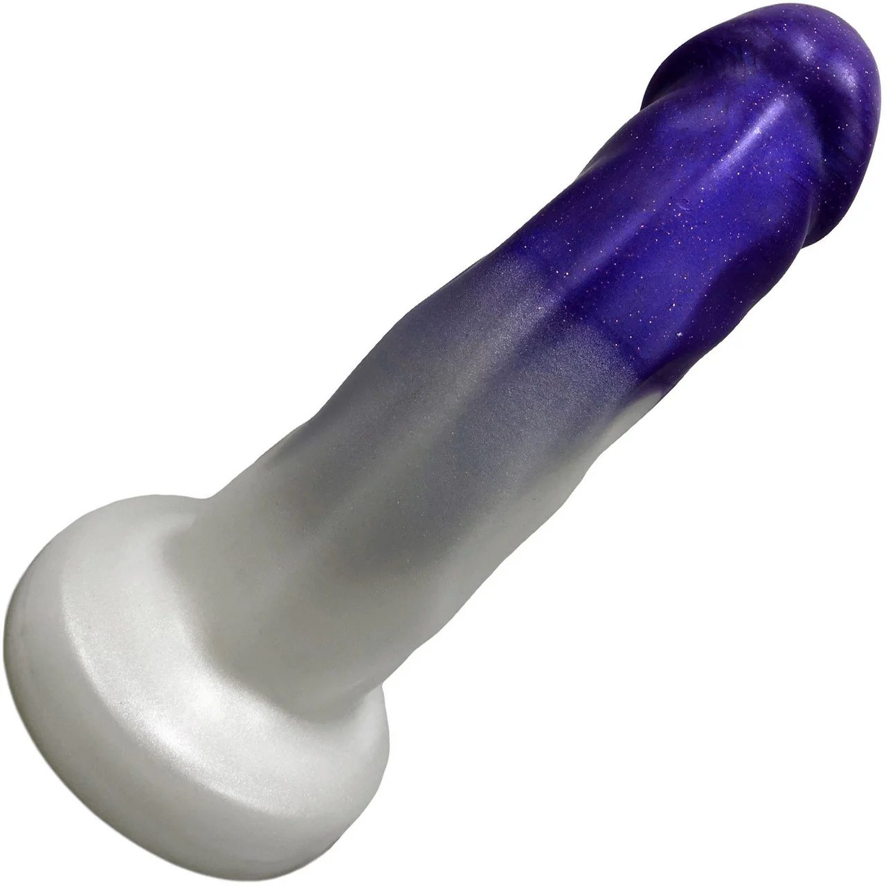 Splendid Dual-Density 6.5" Silicone Dildo By Uberrime - Medium, Pearl & Orchid - Image 3