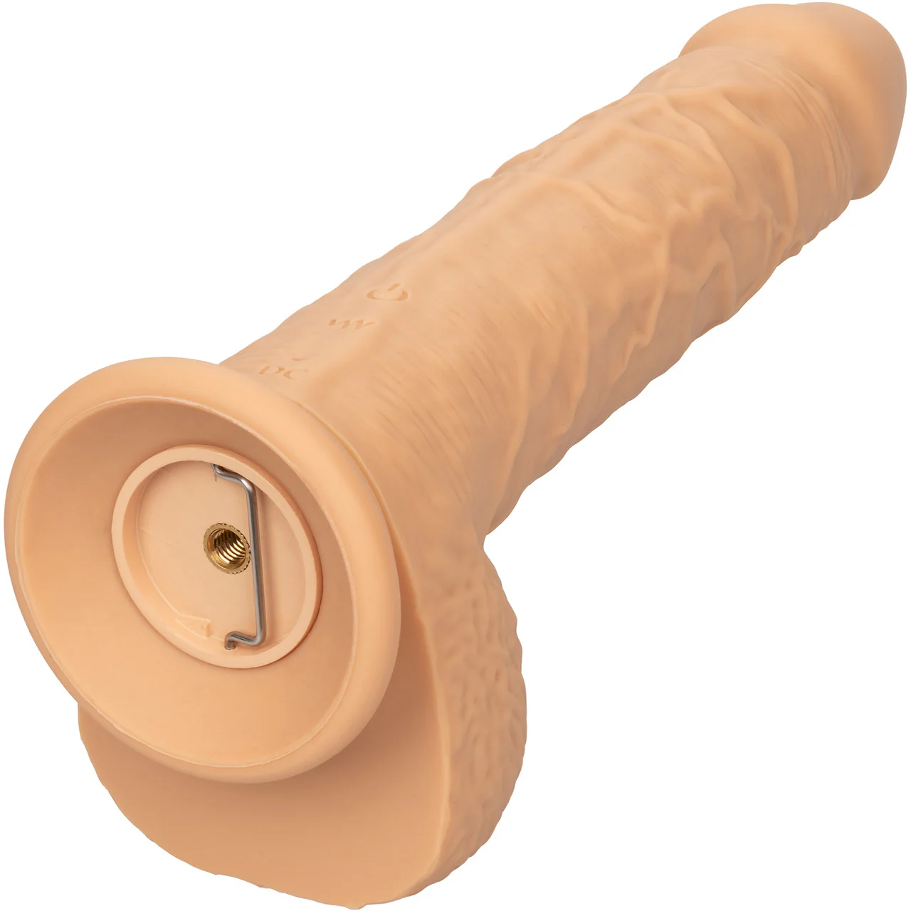 Squirting Fuck Stick 9" Vibrating Realistic Silicone Suction Cup Dildo By CalExotics - Vanilla - Image 7