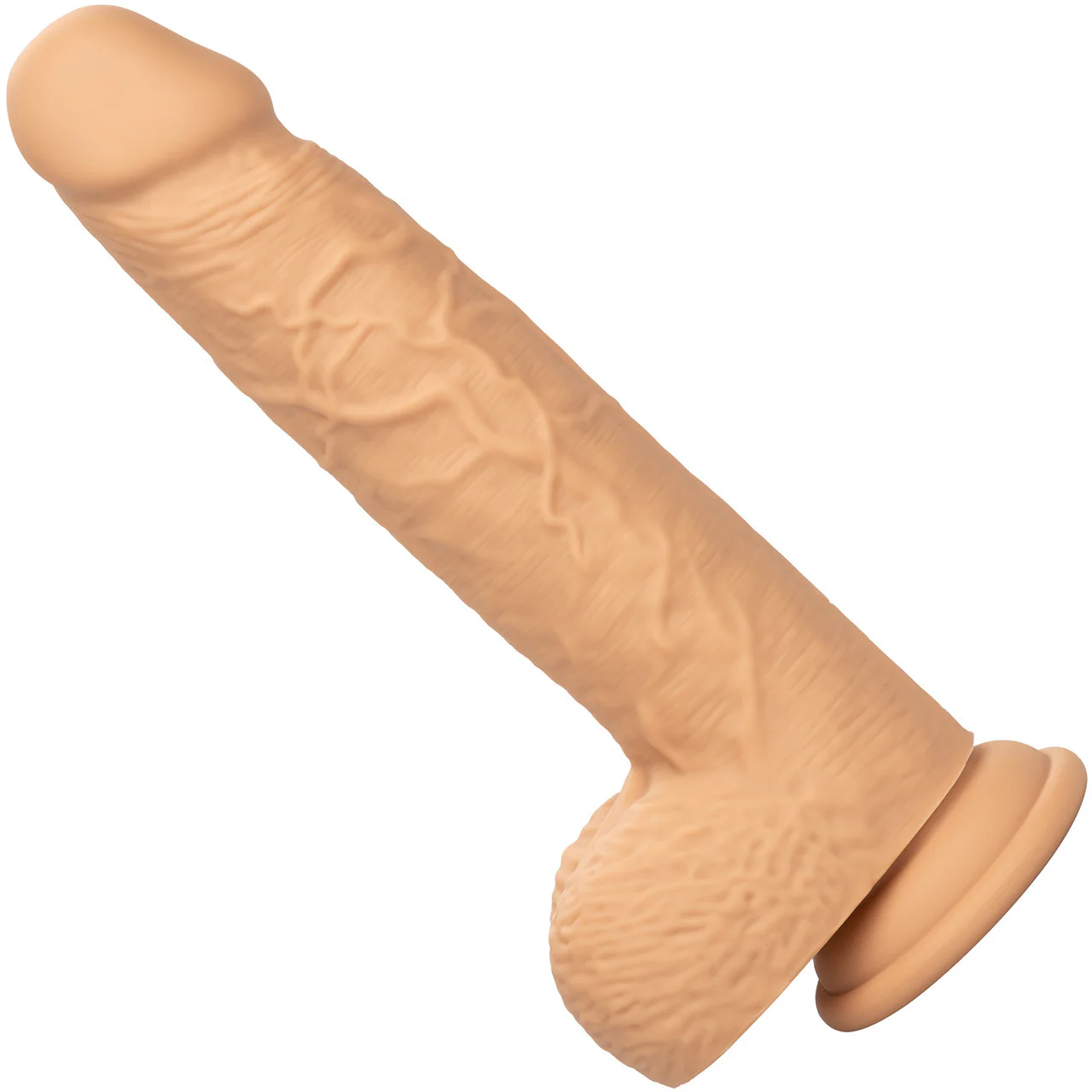 Squirting Fuck Stick 9" Vibrating Realistic Silicone Suction Cup Dildo By CalExotics - Vanilla - Image 8