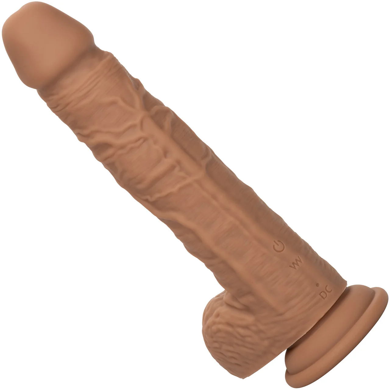 Squirting Fuck Stick 9" Vibrating Realistic Silicone Suction Cup Dildo By CalExotics - Caramel - Image 8
