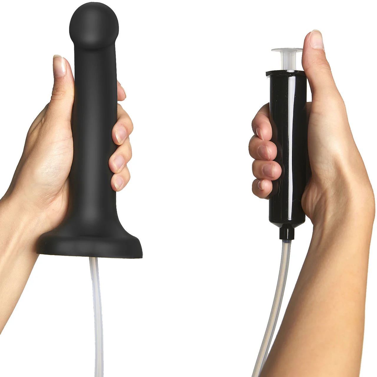 Strap-on-Me Squirting Harness Compatible Silicone Dildo - Small, Black - Image 4