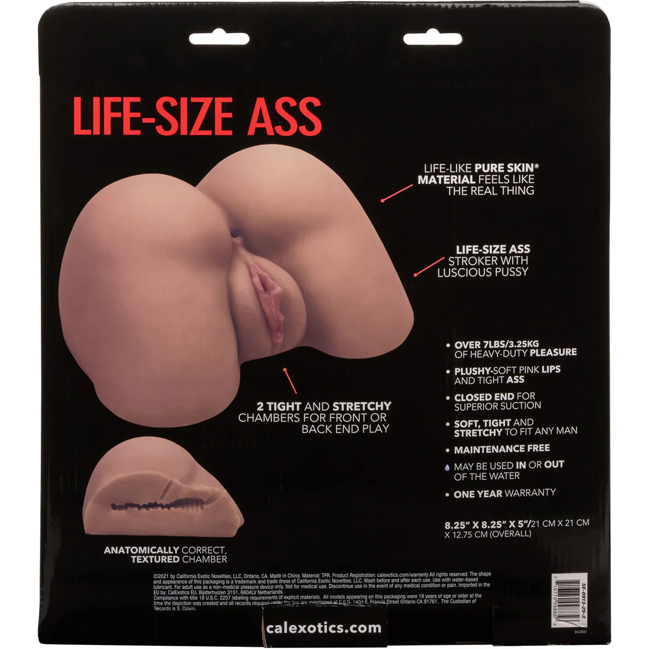 Stroke It Life-Size Ass Masturbator By CalExotics - Caramel - Image 8