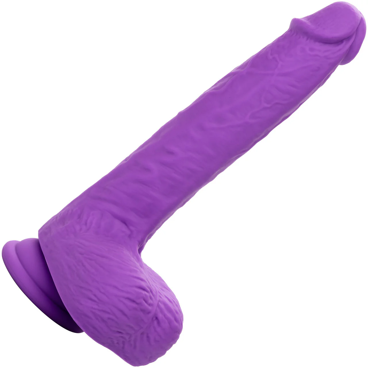 Studs 7" Rechargeable Gyrating & Thrusting Silicone Suction Cup Dildo With Balls By CalExotics - Purple - Image 4