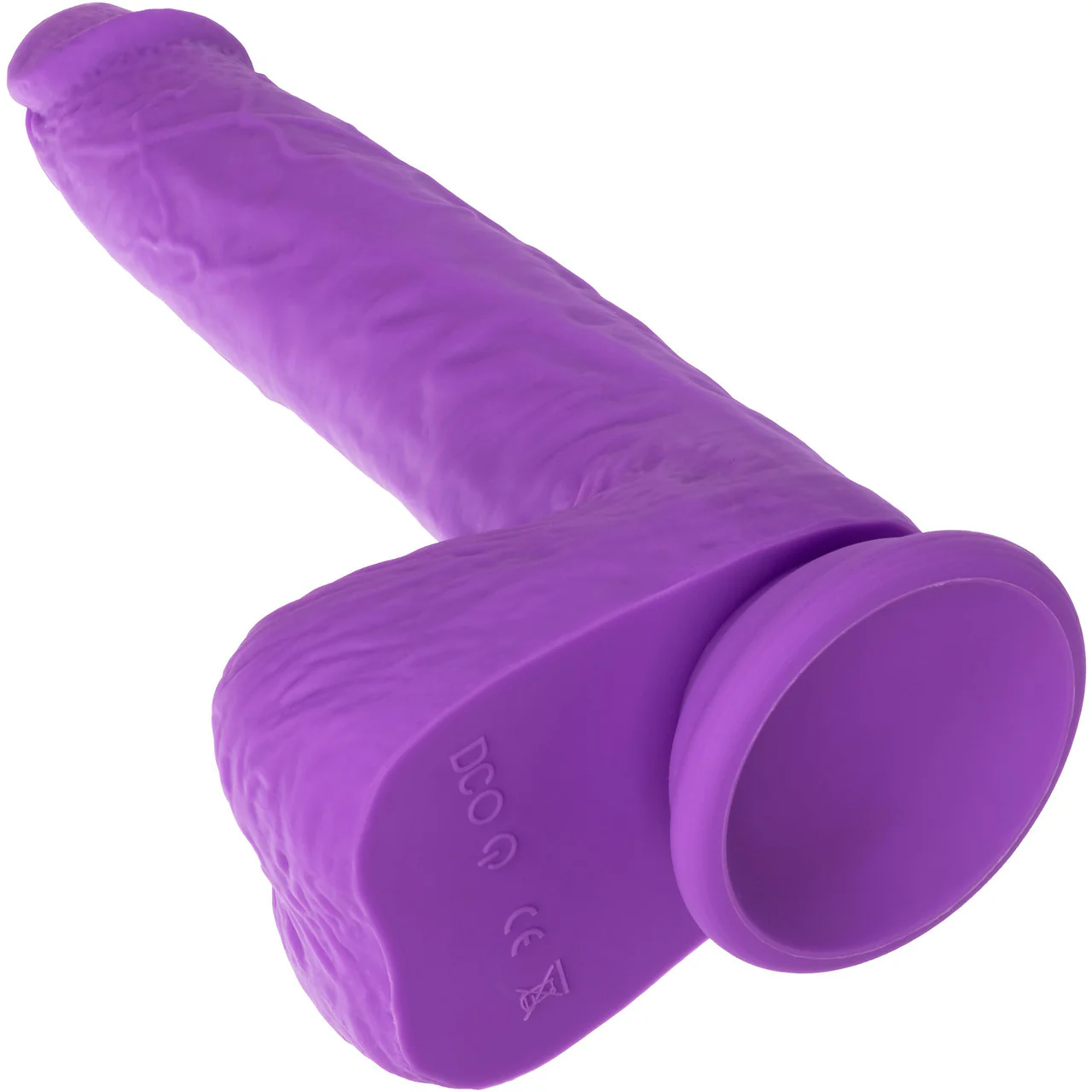 Studs 7" Rechargeable Gyrating & Thrusting Silicone Suction Cup Dildo With Balls By CalExotics - Purple - Image 5