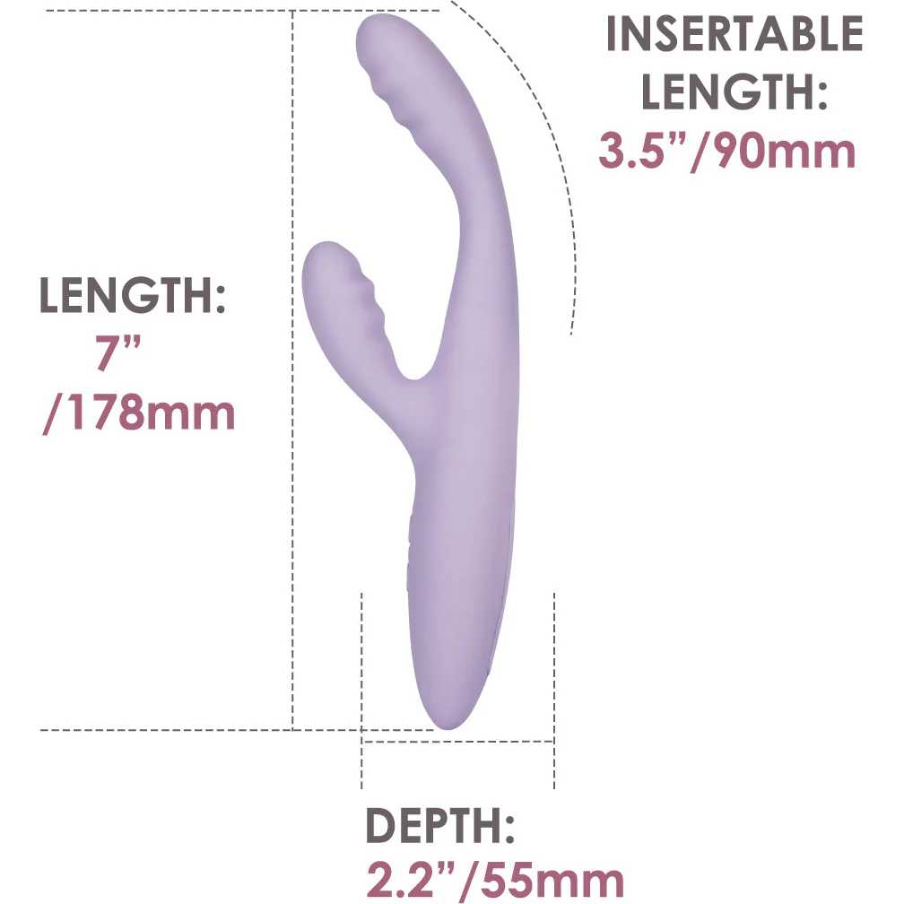 SVAKOM CICI+ 2 Rechargeable Warming App Controlled Silicone Dual Stimulation Vibrator - Pastel Lilac - Image 8