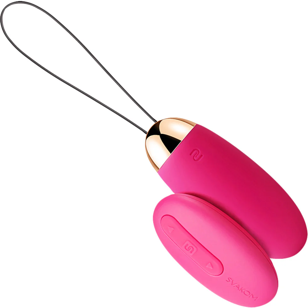 SVAKOM Elva Remote Controlled Wearable Intelligent Rechargeable Silicone Vibrating Bullet - Pink - Image 5