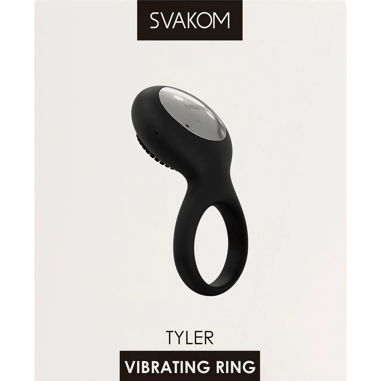 SVAKOM Tyler Vibrating Ring Rechargeable Silicone Cock Ring - Black - Image 17