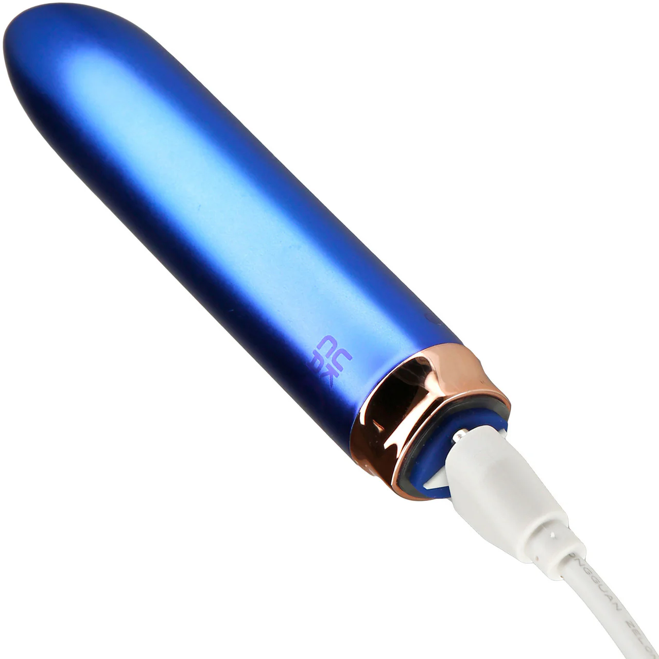 Swan Maximum Rechargeable Waterproof Bullet Vibrator With Silicone Comfy Cuff – Blue - Image 7