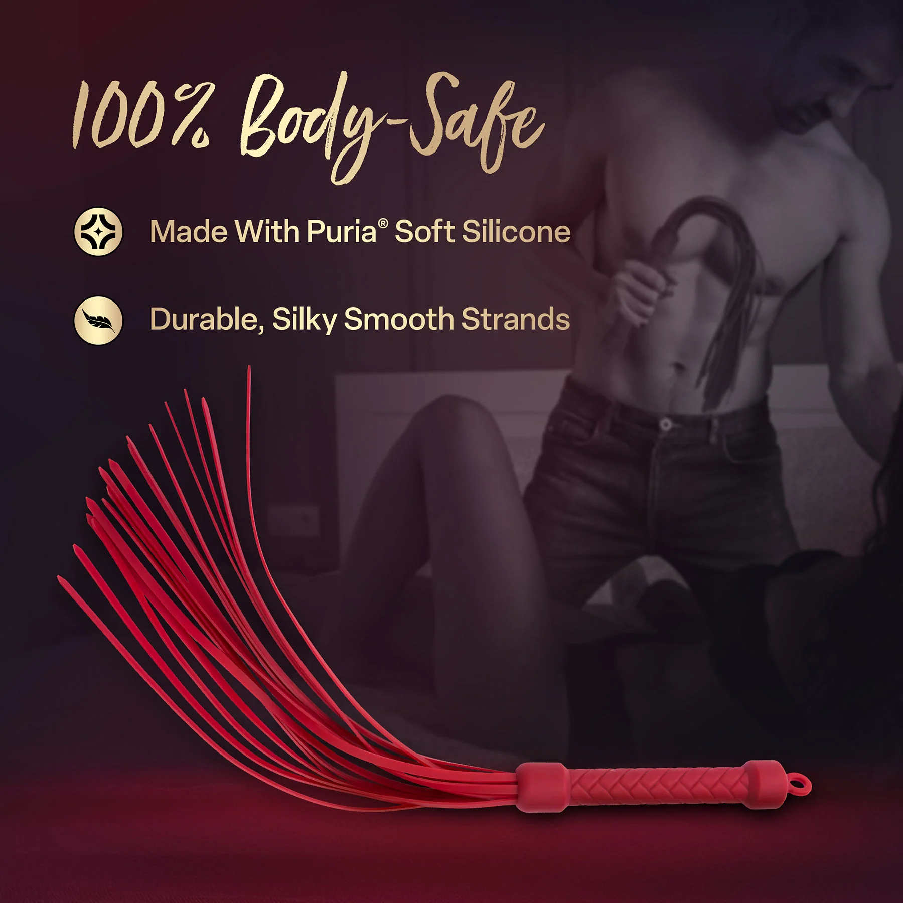 Temptasia® Ardor® Multi-Tail Silicone Flogger - Image 12