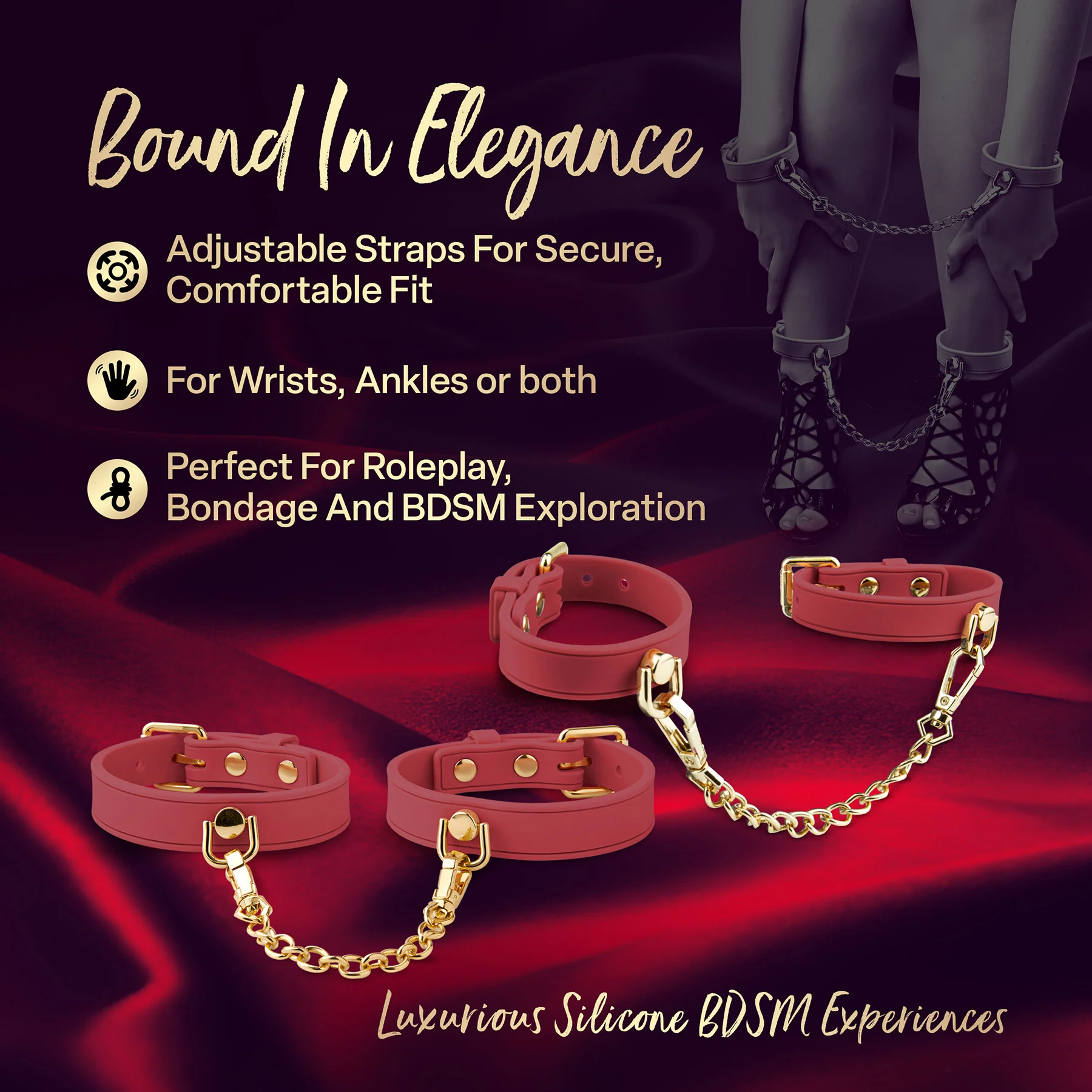 Temptasia® Ardor® Silicone Wrist & Ankle Restraints - Image 15