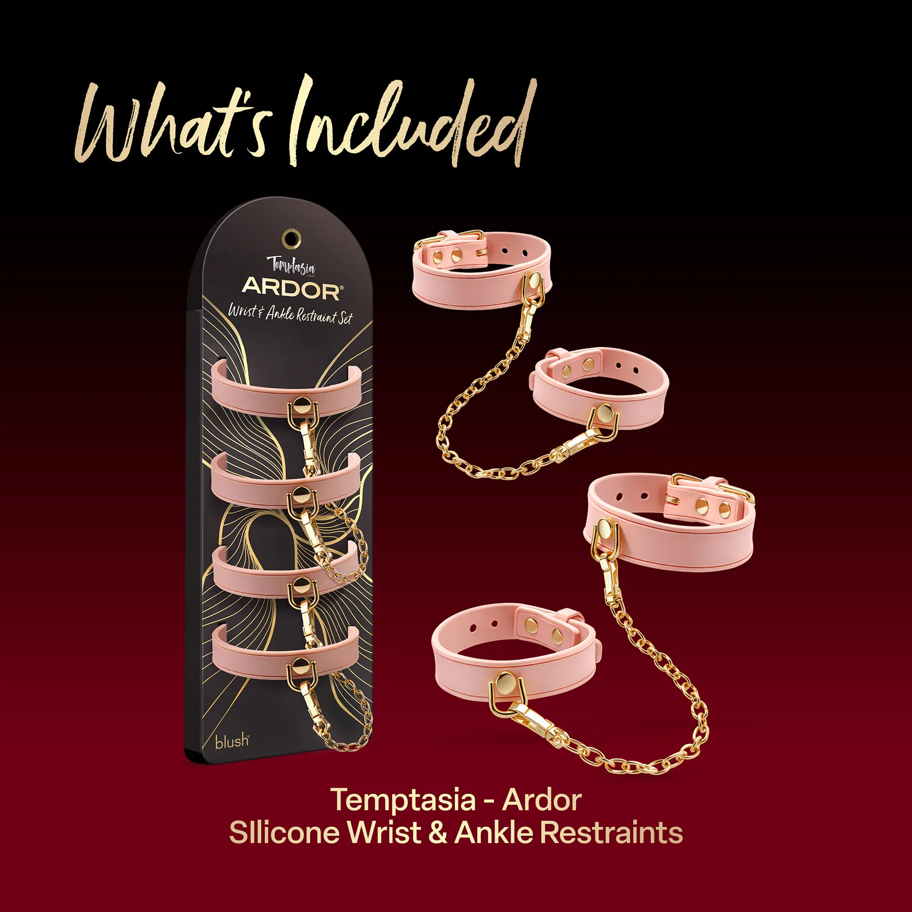 Temptasia® Ardor® Silicone Wrist & Ankle Restraints - Image 8