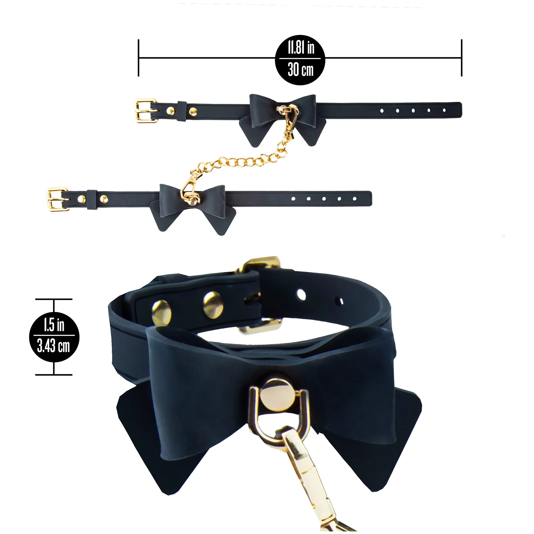 Temptasia® Ardor® Silicone Wrist & Ankle Restraints With Bow - Image 12