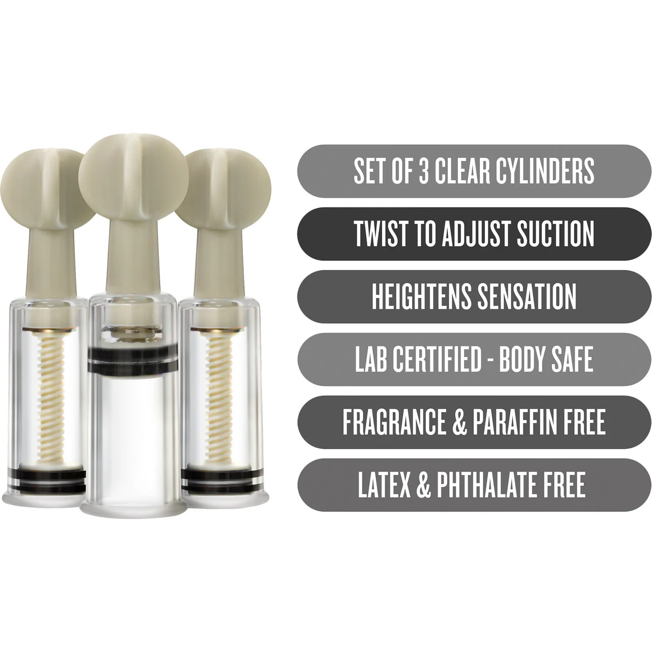Temptasia Clit And Nipple Twist Suckers - Set of 3 By Blush - Image 2