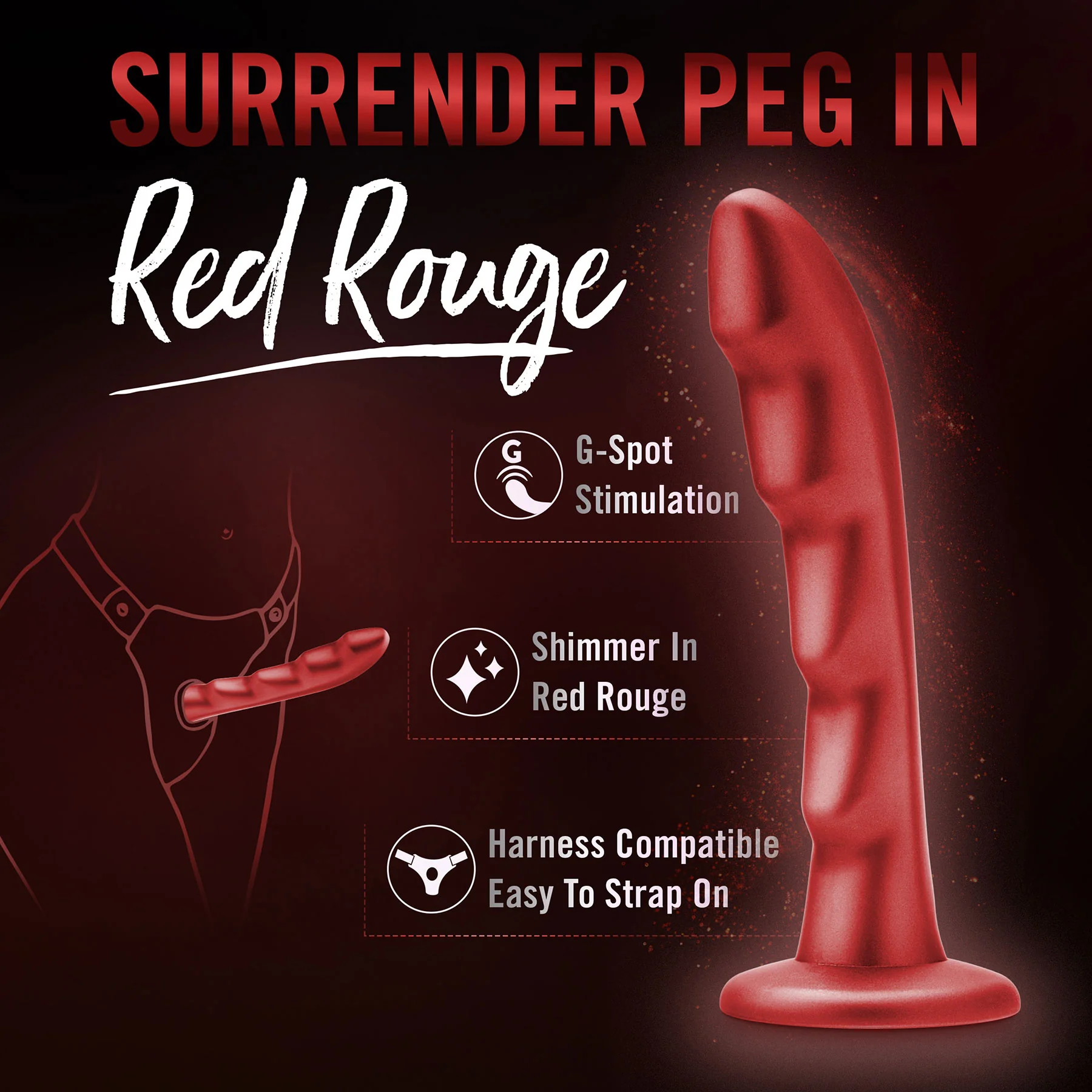 Temptasia Jealousy Peg Silicone Dildo By Blush - Image 4