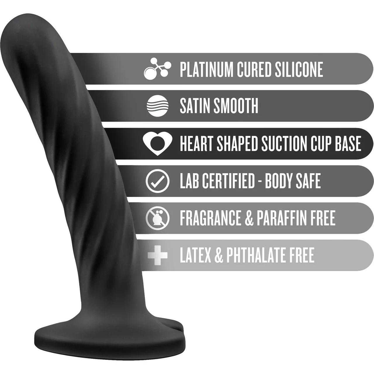 Temptasia Twist Silicone Dildo By Blush - Medium - Image 4