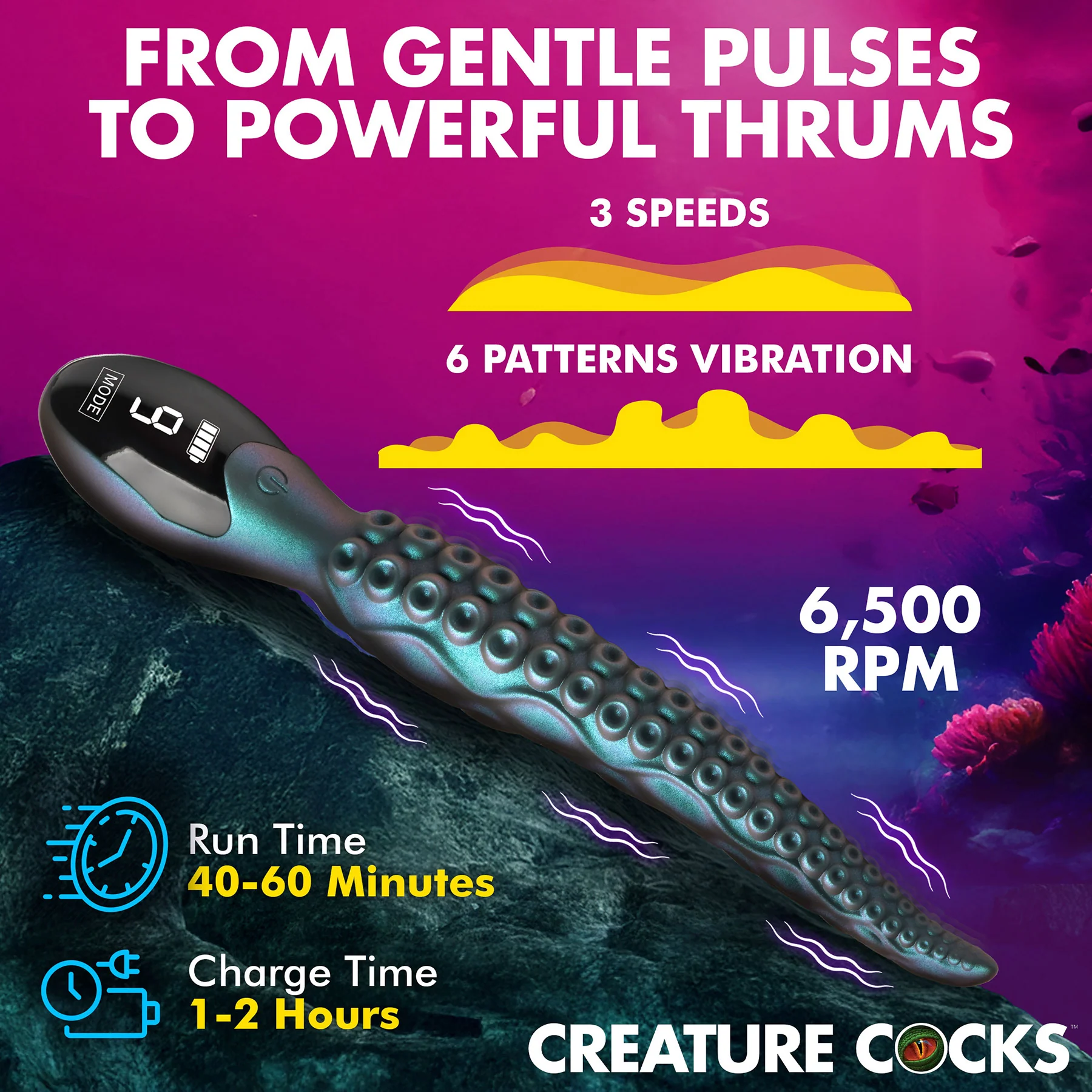 Tentavibe Silicone Vibrator By Creature Cocks - Image 4