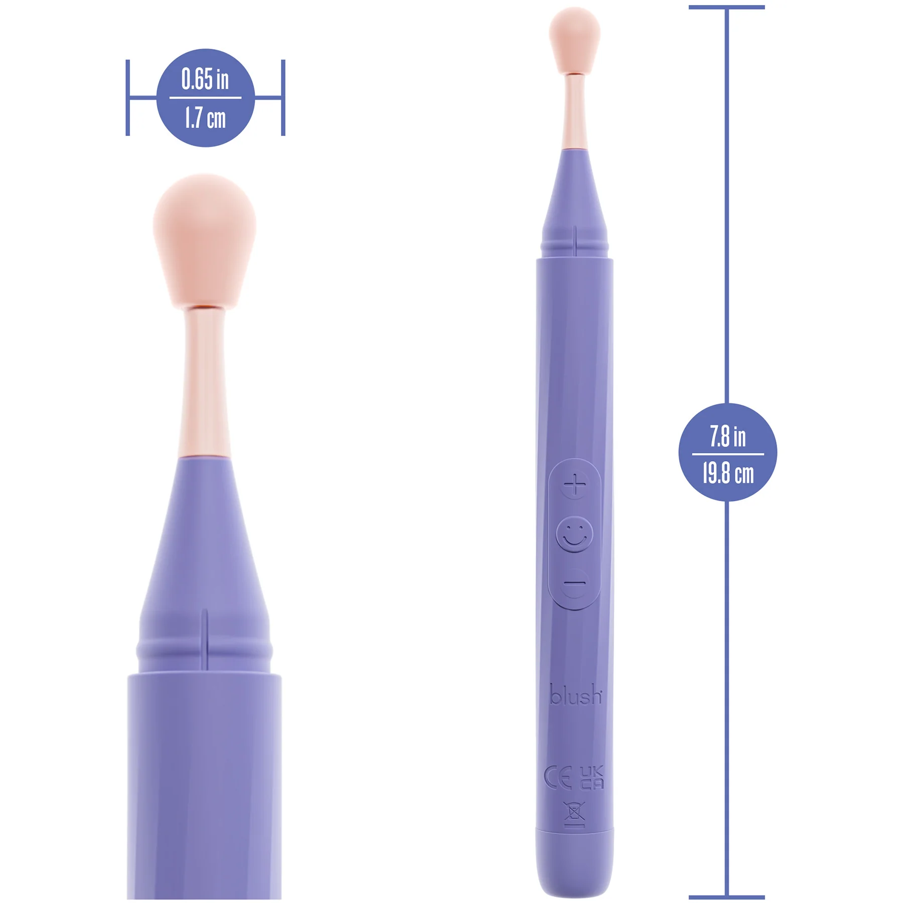 The Blush Collection Rechargeable Oscillating Wand Vibrator - Image 12