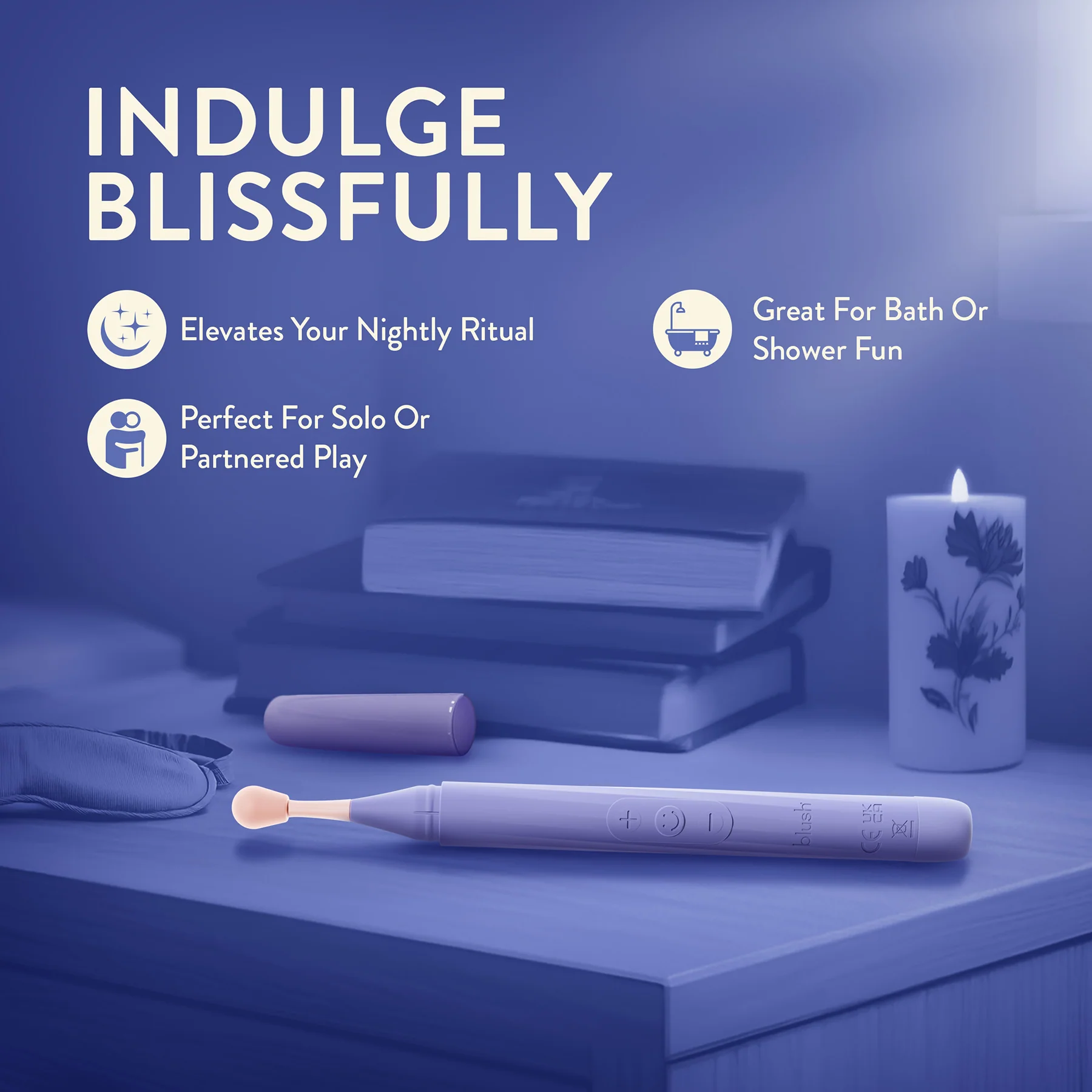 The Blush Collection Rechargeable Oscillating Wand Vibrator - Image 4