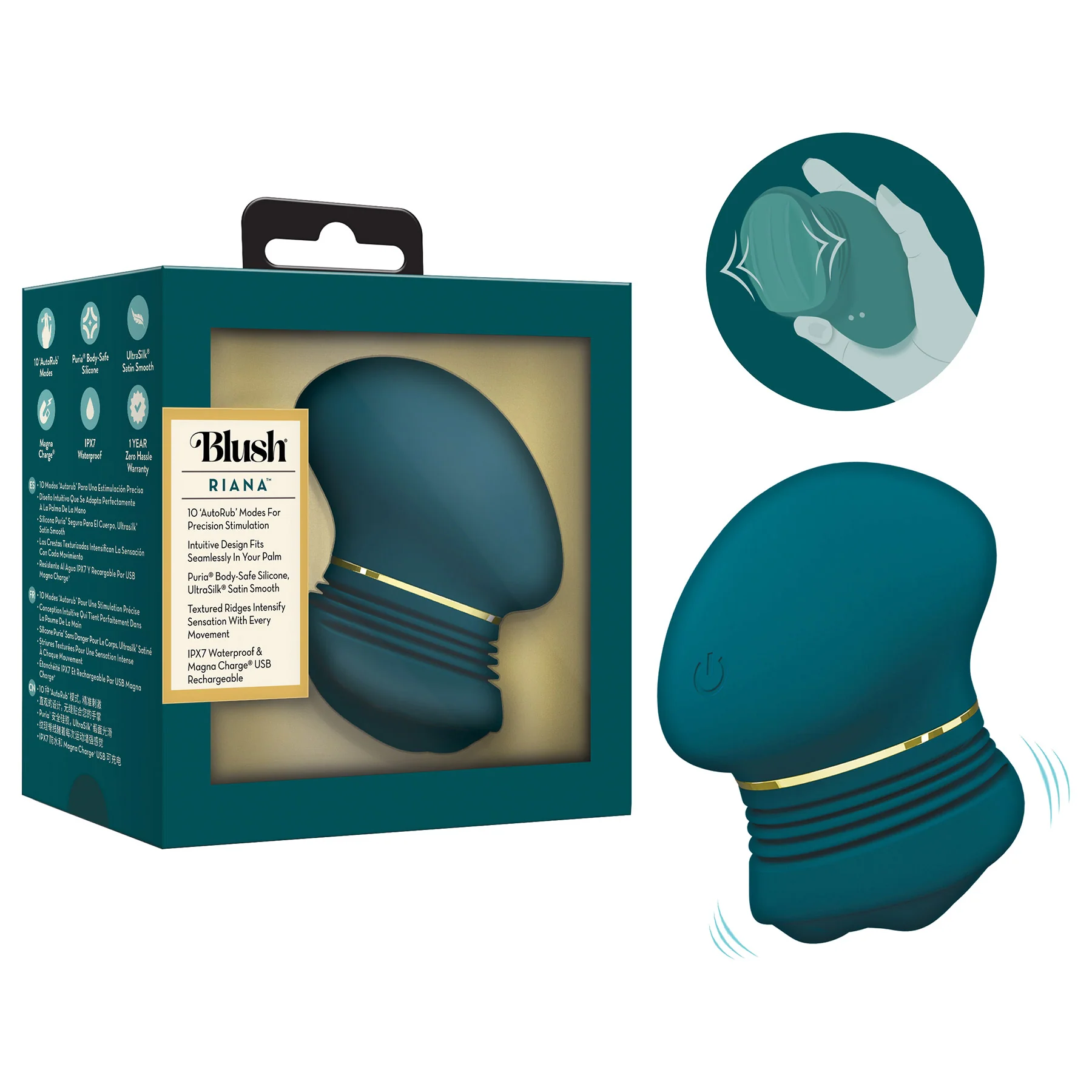 The Blush Collection Riana AutoRubâ„¢ Deep Clitoral Stimulator - Image 14