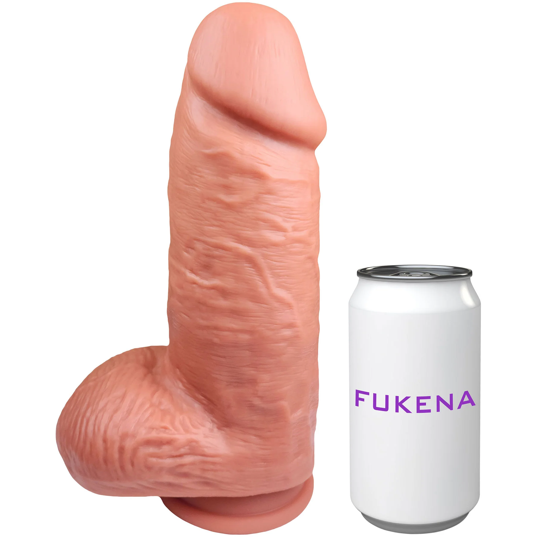 The Chonker 7.5 Inch Silicone Realistic Dual Density Dildo With Balls & Suction Cup Base By Fukena - Image 9