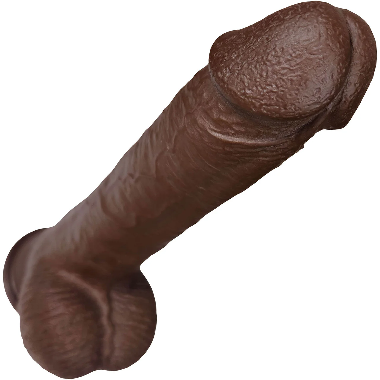 The Engineer 7 Inch Silicone Realistic Dildo With Balls & Suction Cup Base By Fukena - Chocolate - Image 7