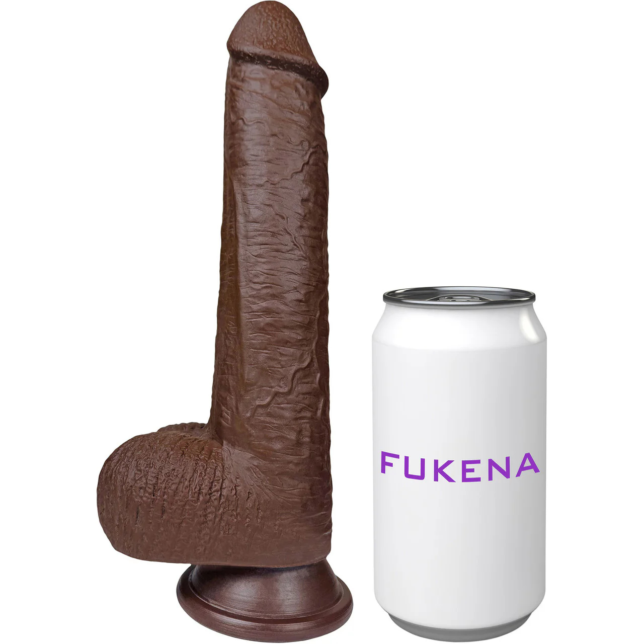 The Engineer 7 Inch Silicone Realistic Dildo With Balls & Suction Cup Base By Fukena - Chocolate - Image 9