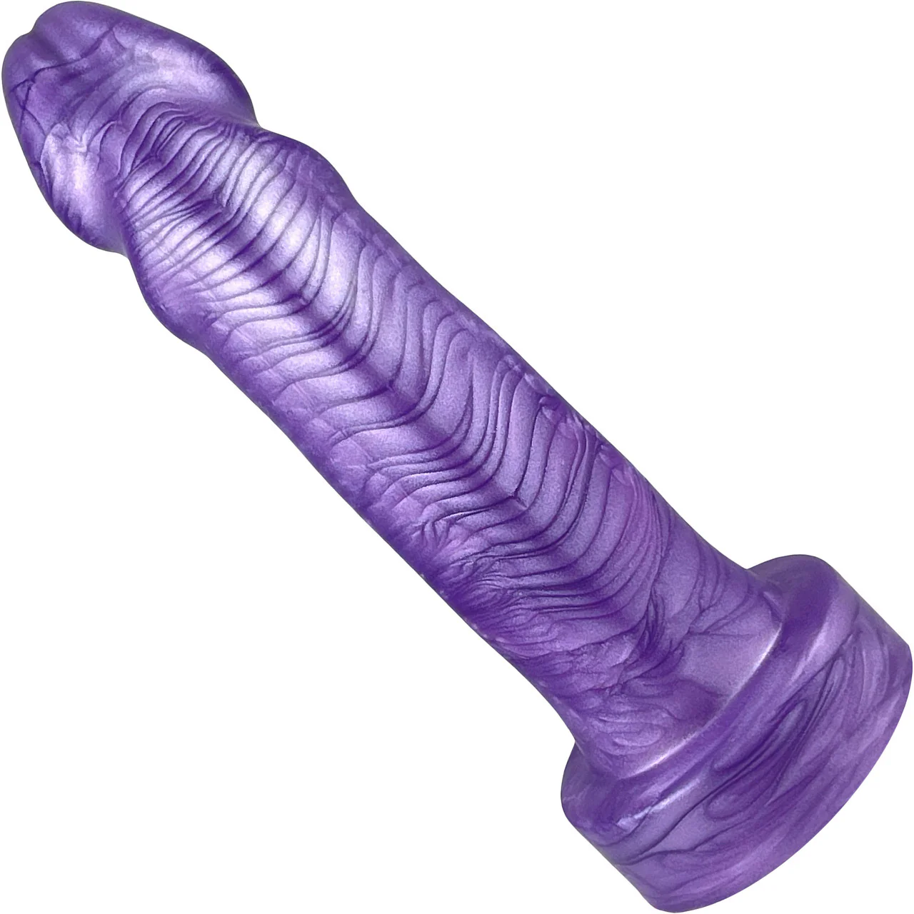 The Essential 6.5" Silicone Dildo Model C By Uberrime - Lavender Purple - Image 4