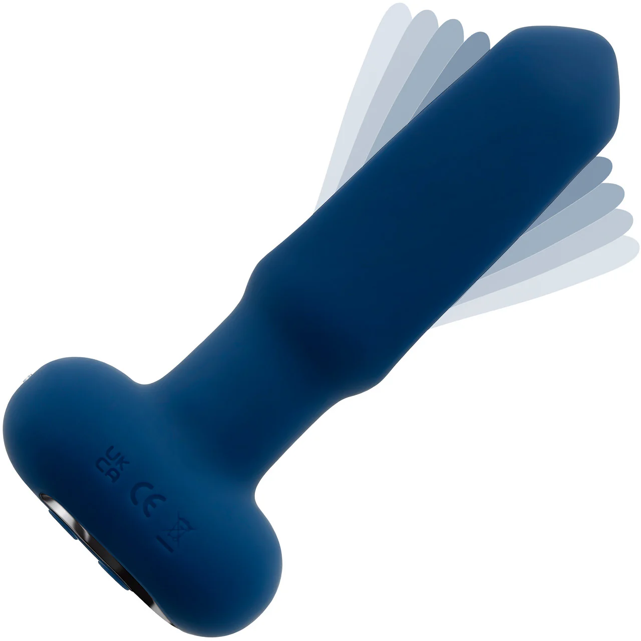 The Flapper Silicone Vibrating Anal Plug With Flapping Shaft & Remote By Evolved Novelties - Blue - Image 5