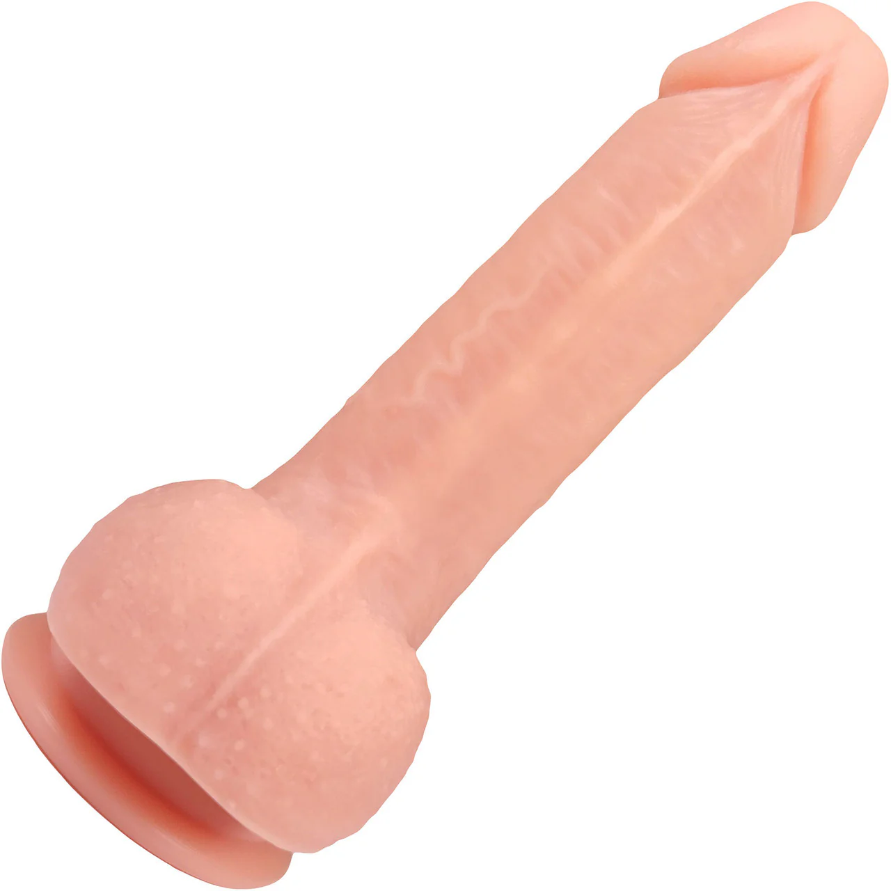 The Gamer 5 Inch Silicone Realistic Dildo With Balls & Suction Cup Base By Fukena - Vanilla - Image 3