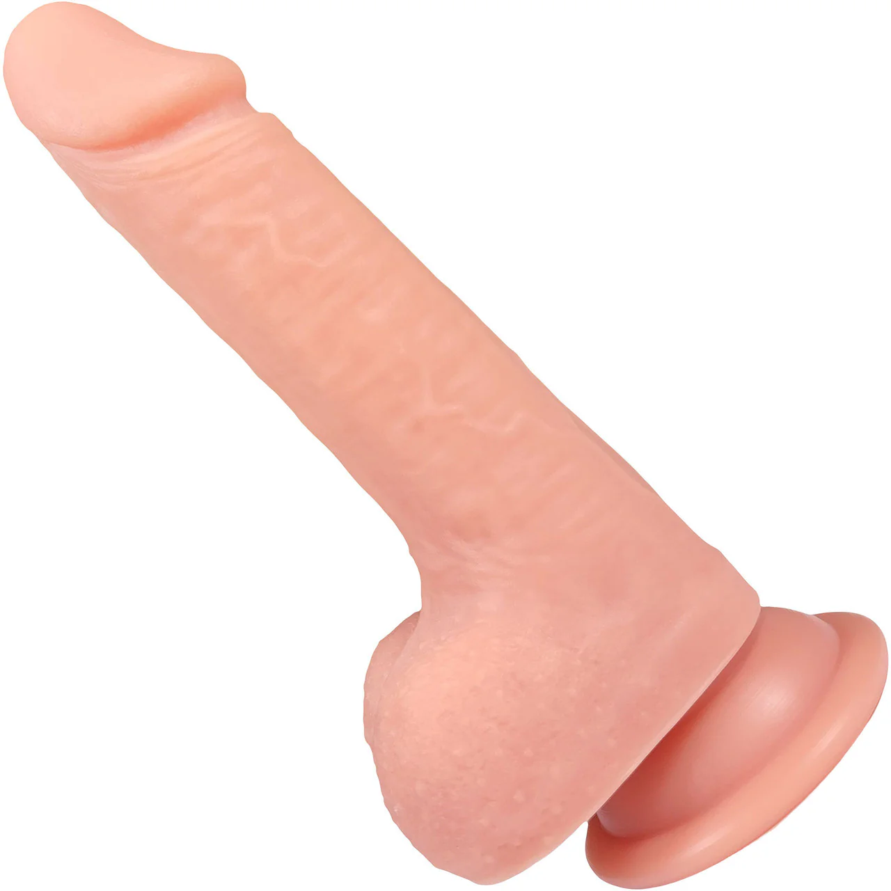 The Gamer 5 Inch Silicone Realistic Dildo With Balls & Suction Cup Base By Fukena - Vanilla - Image 6