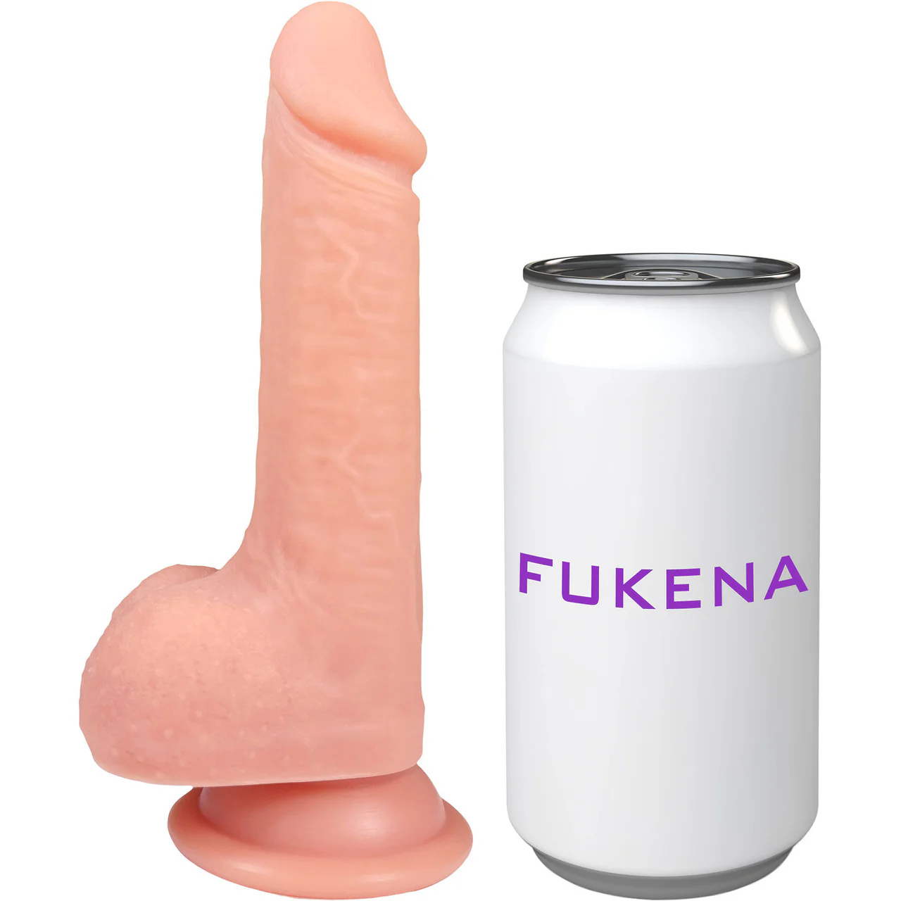 The Gamer 5 Inch Silicone Realistic Dildo With Balls & Suction Cup Base By Fukena - Vanilla - Image 9