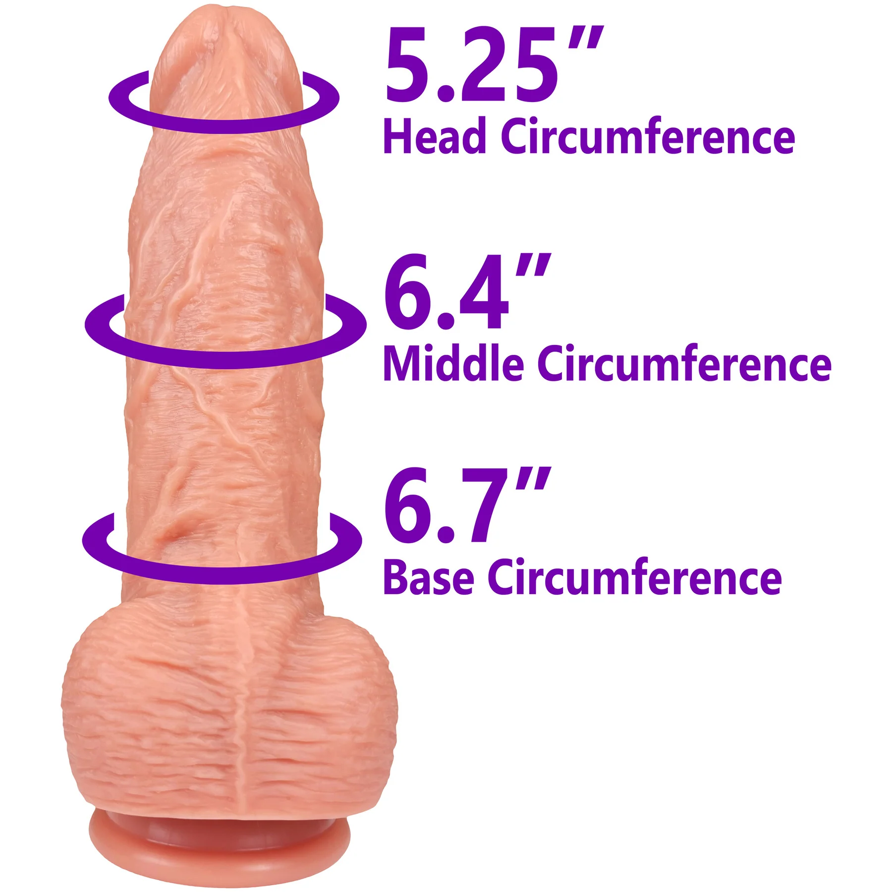 The Grower 7 Inch Silicone Posable Realistic Dual Density Dildo With Balls & Suction Cup Base By Fukena - Image 11