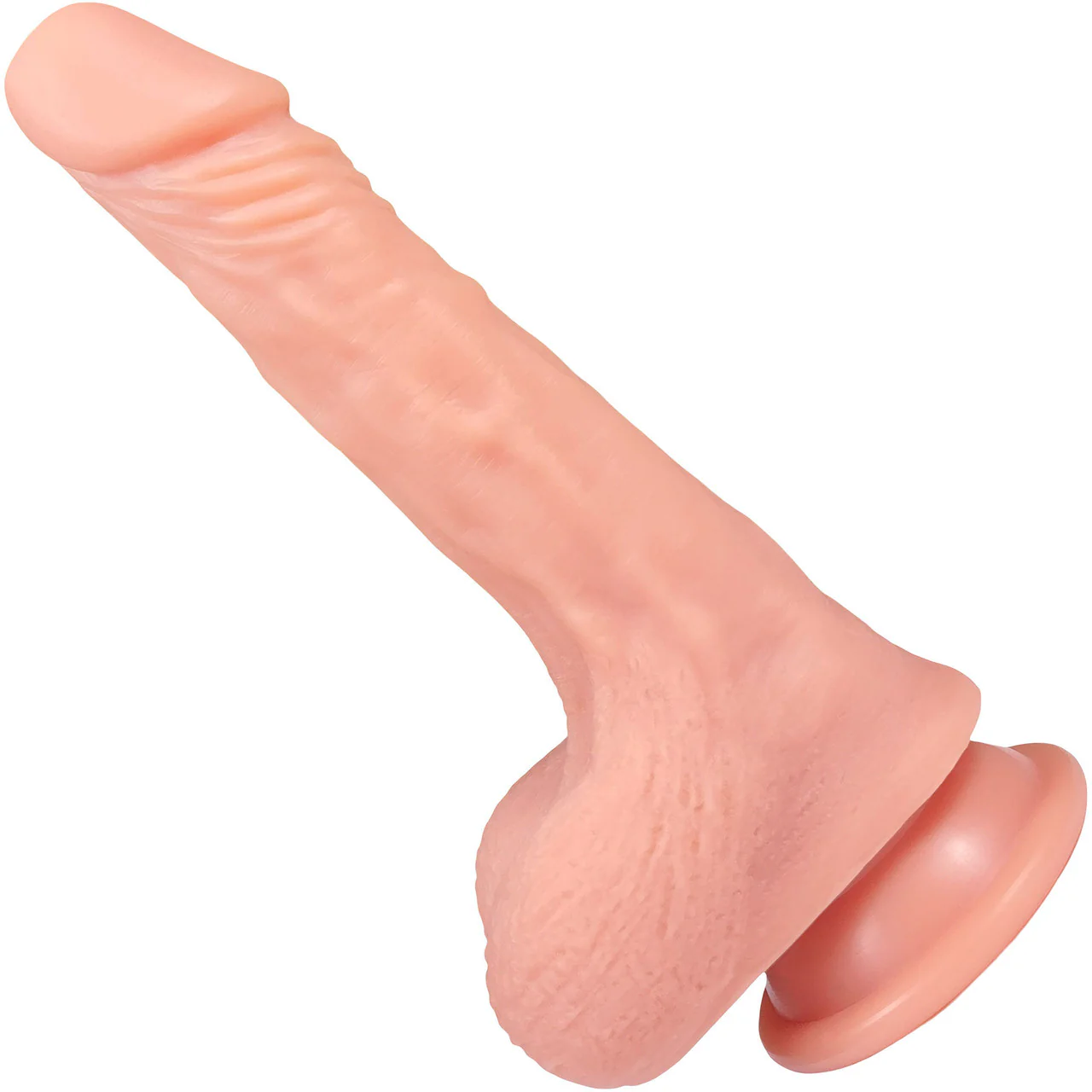 The Hookup 5.25 Inch Silicone Realistic Dildo With Balls & Suction Cup Base By Fukena - Vanilla - Image 4