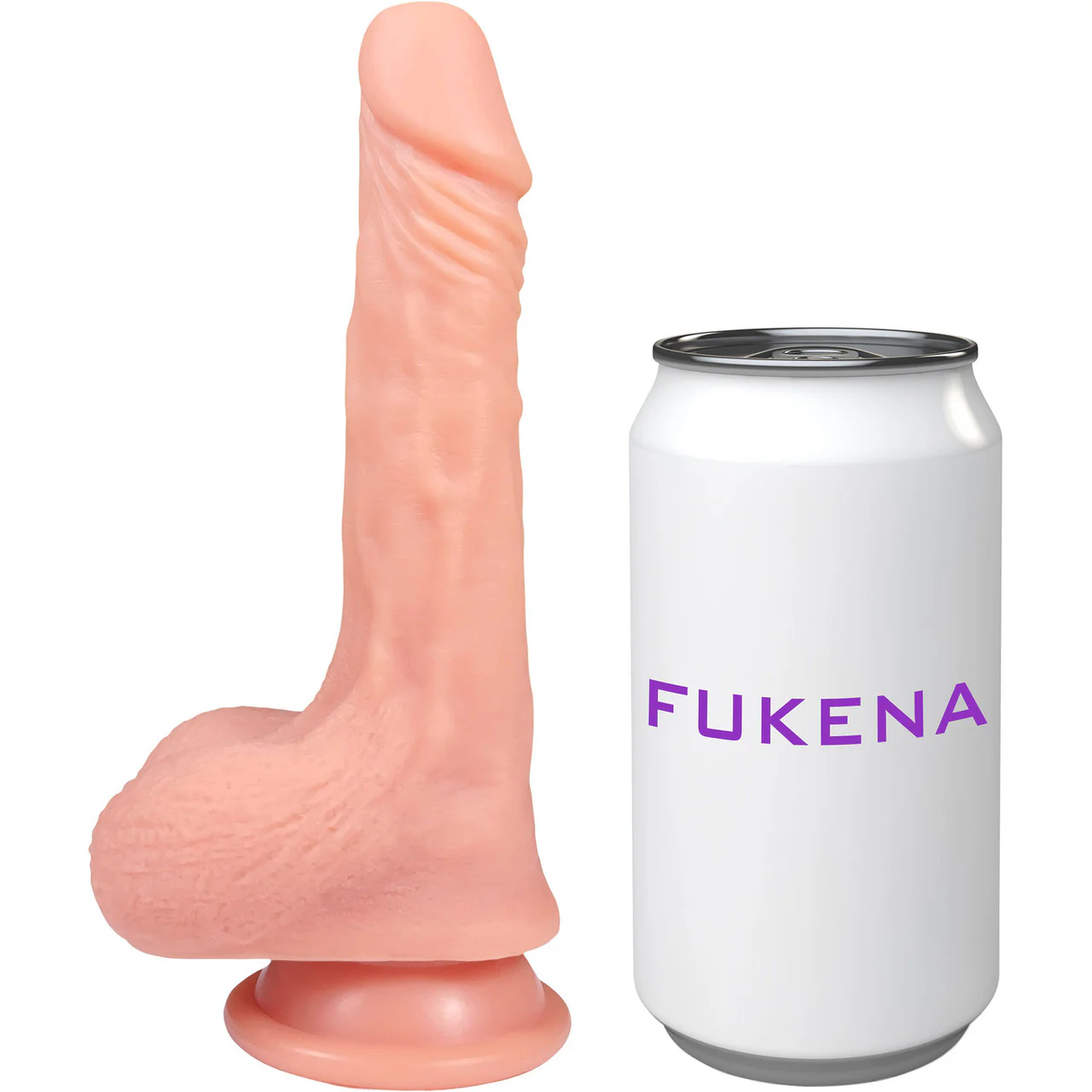 The Hookup 5.25 Inch Silicone Realistic Dildo With Balls & Suction Cup Base By Fukena - Vanilla - Image 9