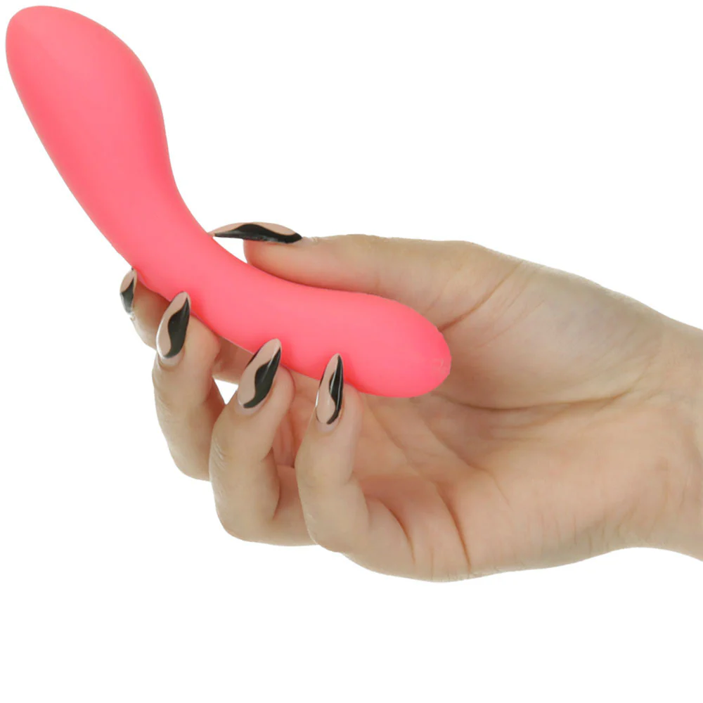 The Mini Swan Wand Rechargeable Waterproof Silicone Glow In The Dark G-Spot Vibrator - Pink - Image 2
