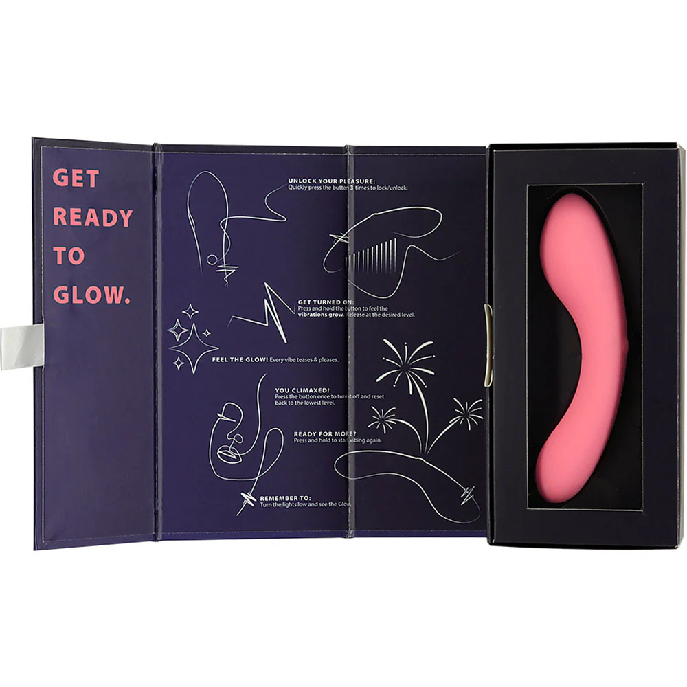 The Mini Swan Wand Rechargeable Waterproof Silicone Glow In The Dark G-Spot Vibrator - Pink - Image 6