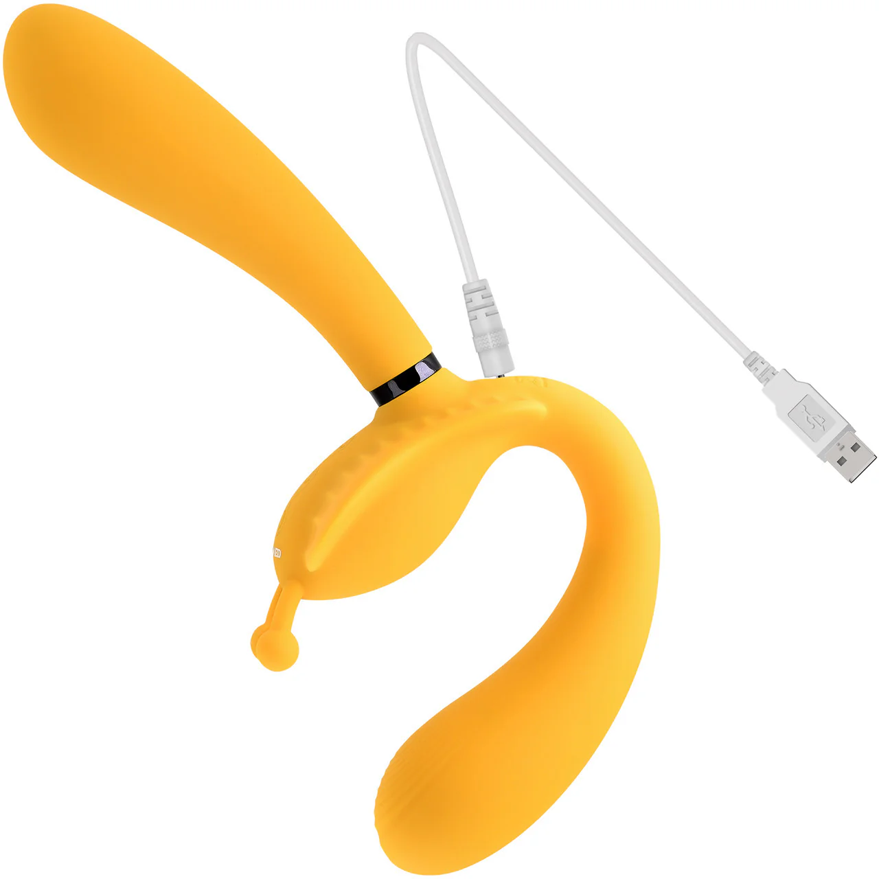 The Monarch Silicone Strapless Strap-On Vibrator With Removable Shaft By Evolved Novelties - Yellow - Image 10