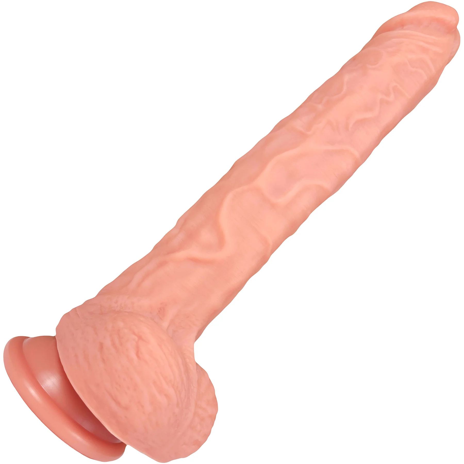 The Rival 8.5 Inch Silicone Realistic Dual Density Dildo With Balls & Suction Cup Base By Fukena - Image 4