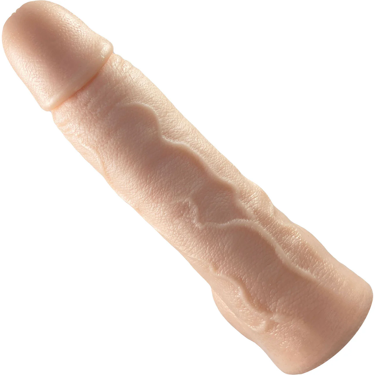 The Titan Giant 8.5" Platinum Silicone Ultrarealistic Dildo With Balls By Uberrime - Vanilla - Image 4