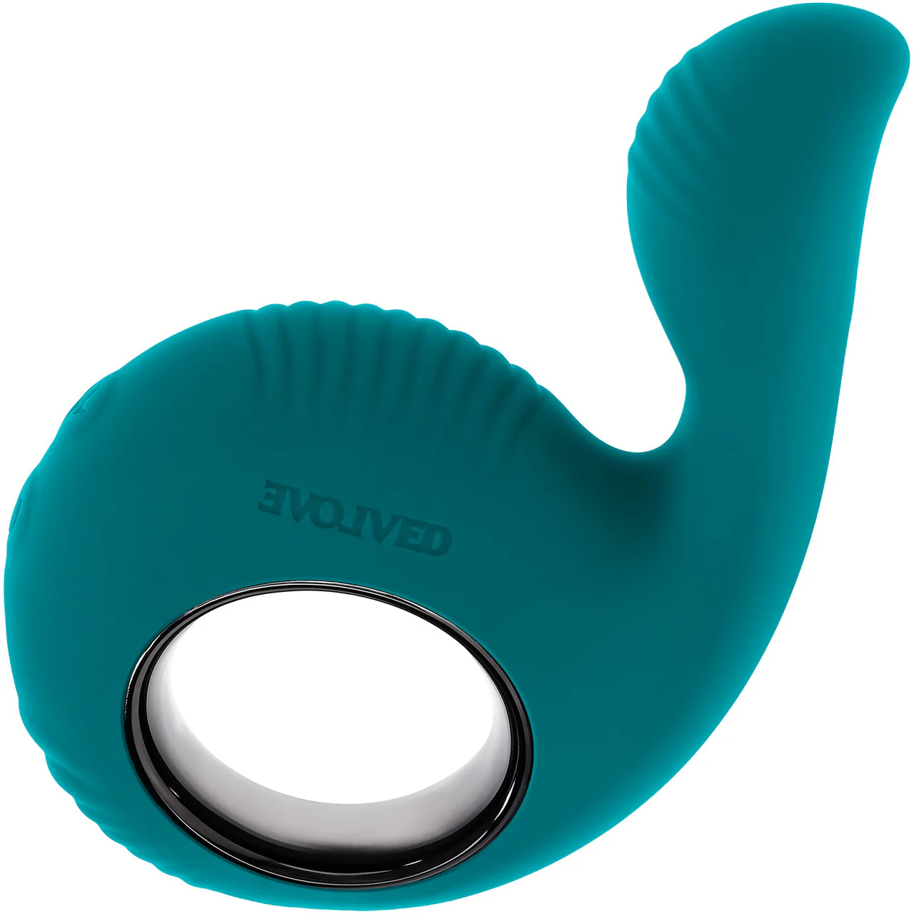 Thumbs Up Rechargeable Waterproof Silicone Dual Stimulation Vibrator By Evolved Novelties - Green - Image 9