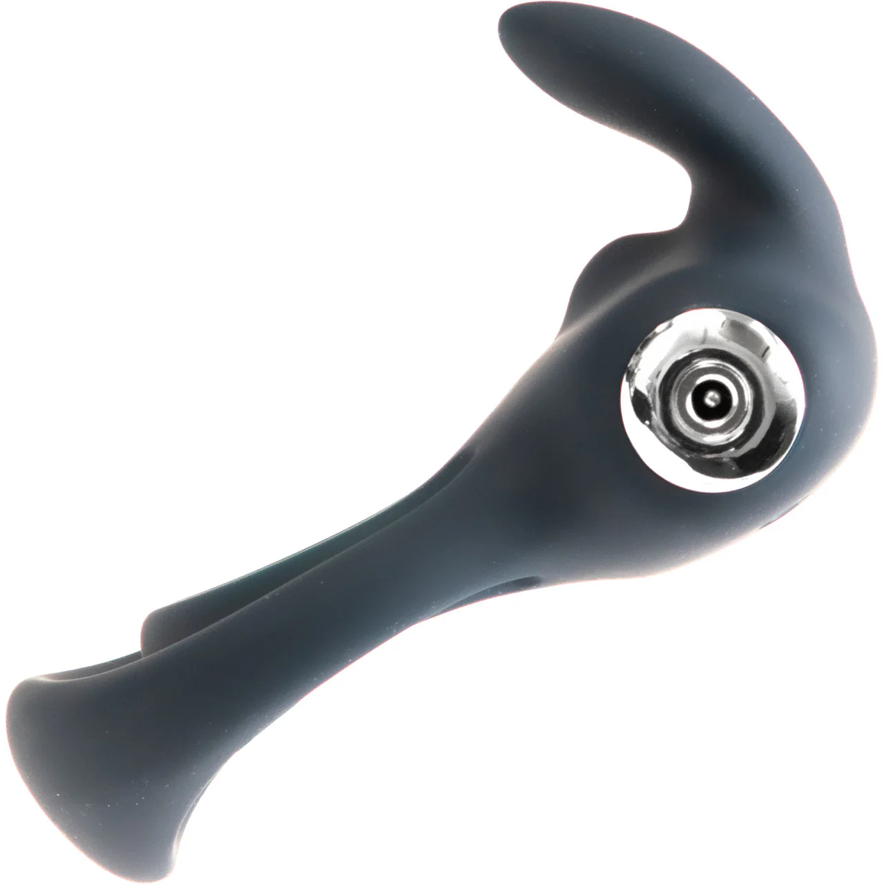 Thunder Bunny Rechargeable Silicone Dual Cock Ring By VeDO - Just Black - Image 3