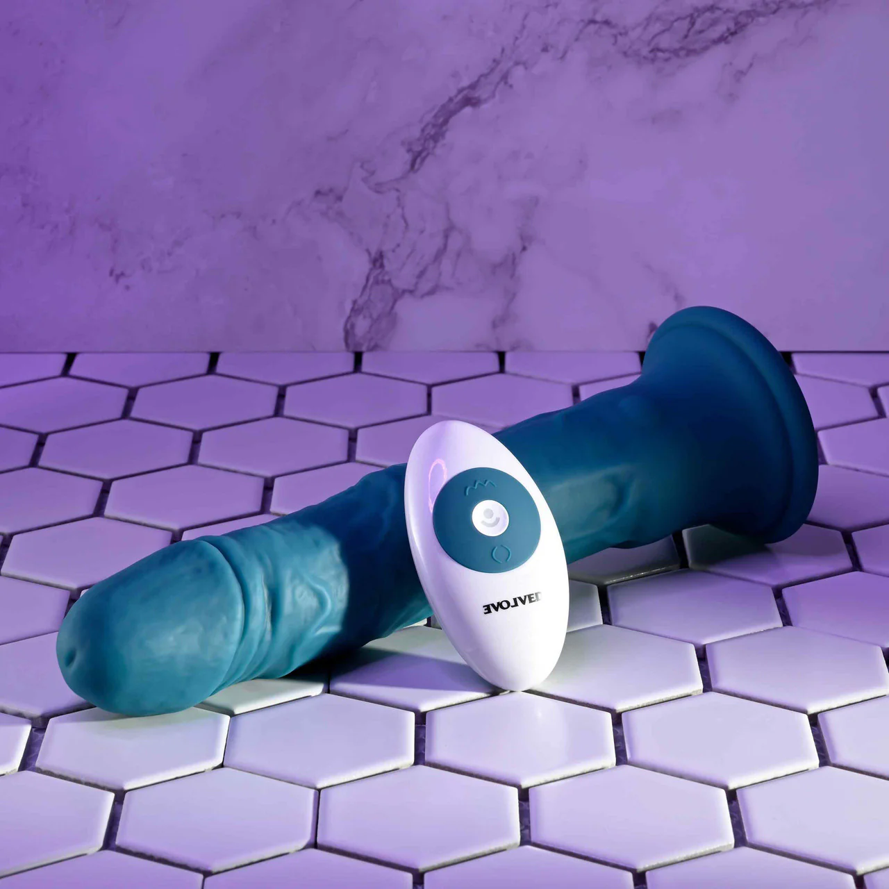 Tsunami Rechargeable Waving & Vibrating Silicone Suction Cup Dildo With Remote By Evolved Novelties - Image 10