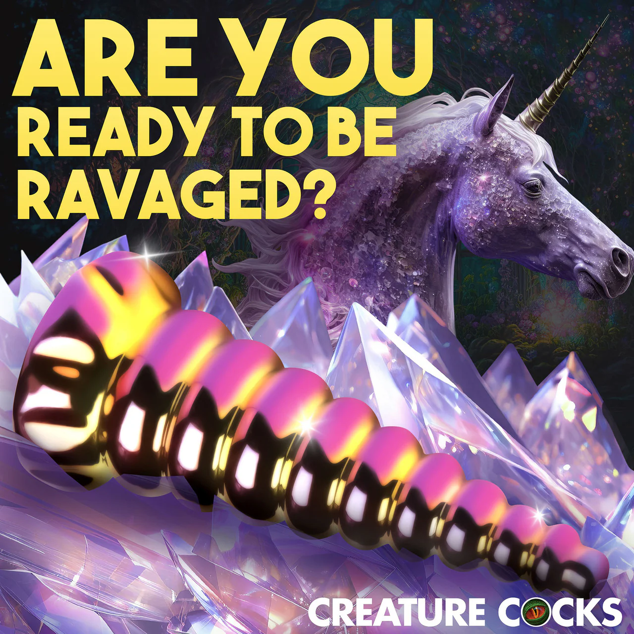 Twilight 6.25" Rainbow Glass Dildo By Creature Cocks - Image 5