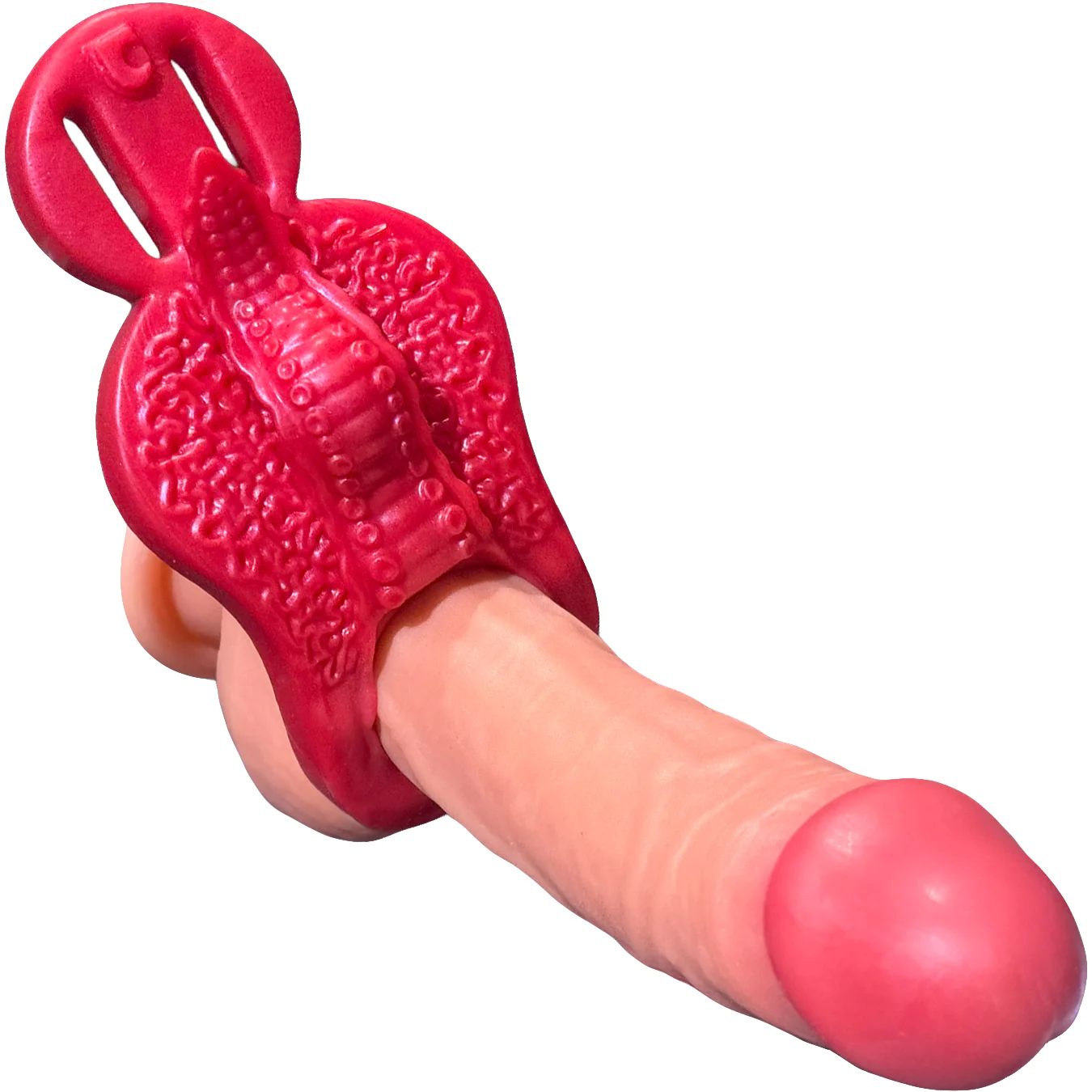 Uncover Creations Tentacle Grinder Cock Ring - Red Fusion - Image 8