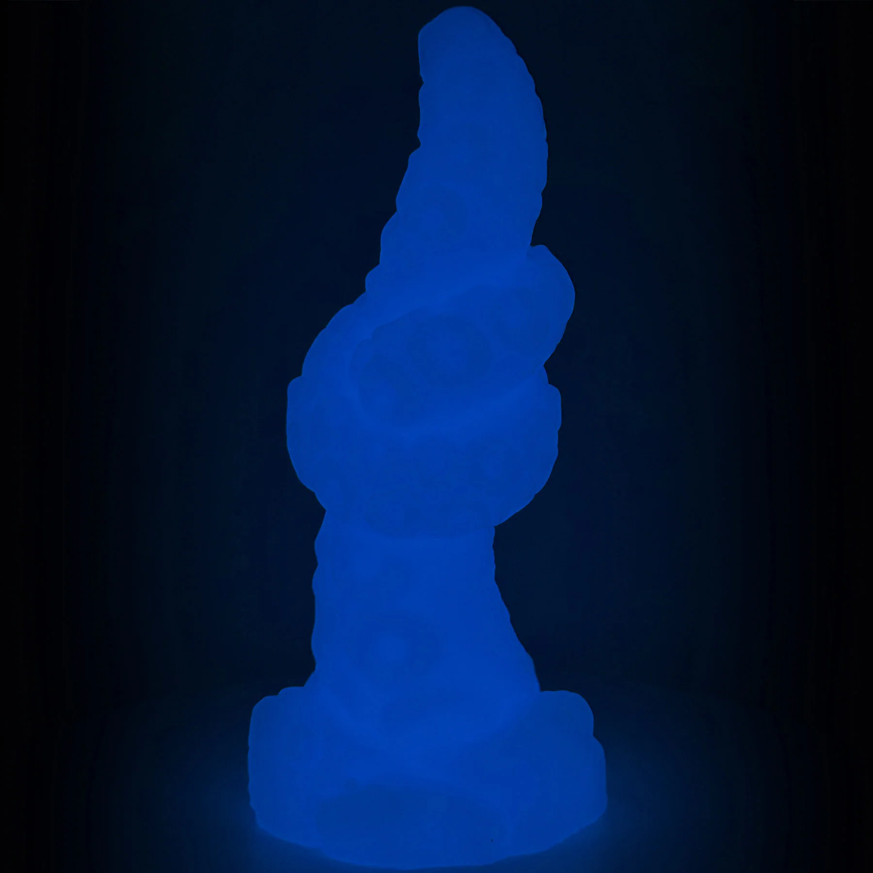 Uncover Creations Tentacle Knot II Glow In The Dark 8" Silicone Fantasy Dildo - Deep Dive Blue - Image 11