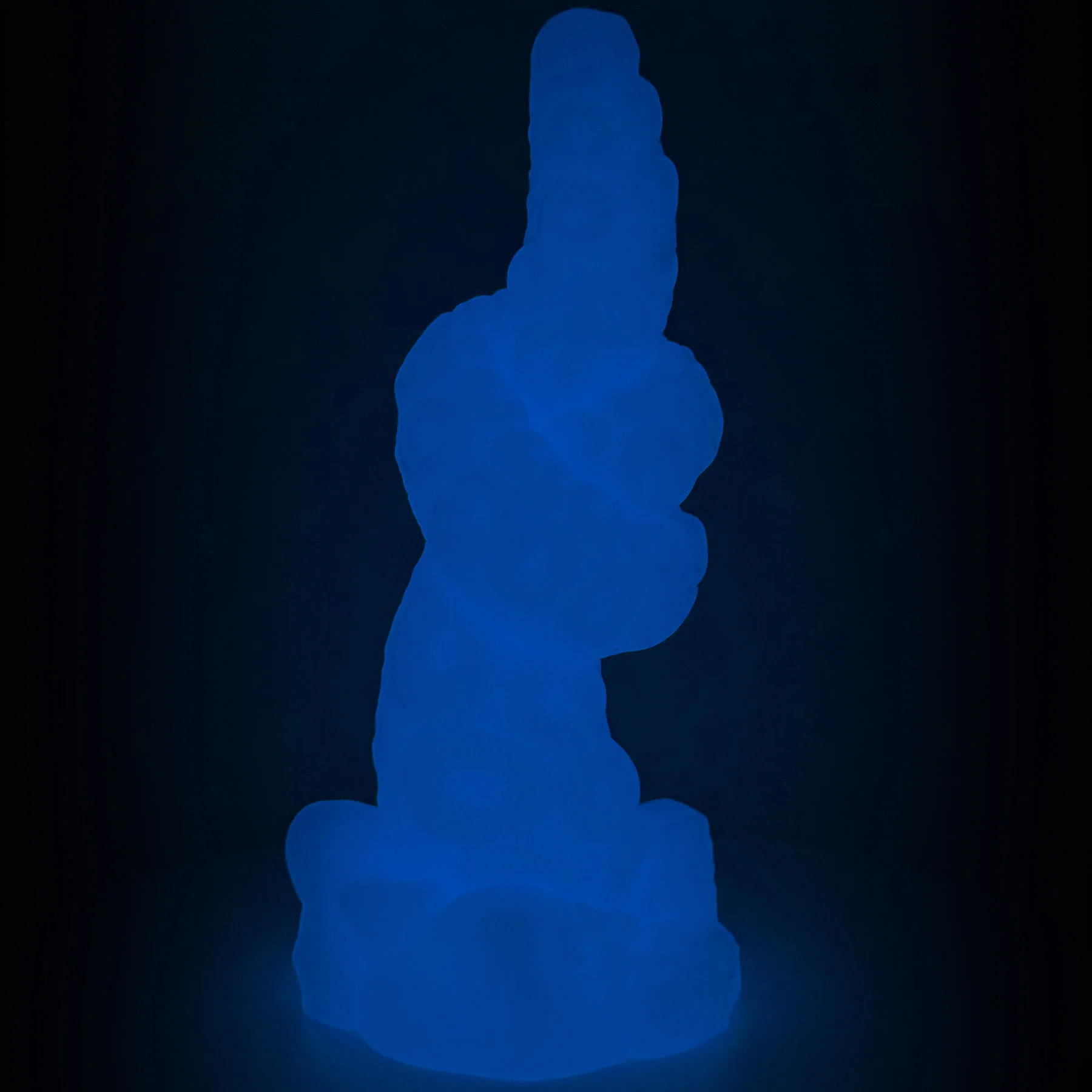 Uncover Creations Tentacle Knot II Glow In The Dark 8" Silicone Fantasy Dildo - Deep Dive Blue - Image 13