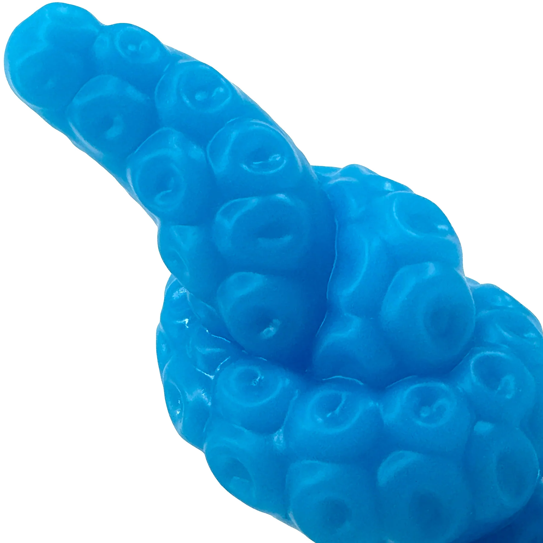 Uncover Creations Tentacle Knot II Glow In The Dark 8" Silicone Fantasy Dildo - Deep Dive Blue - Image 8