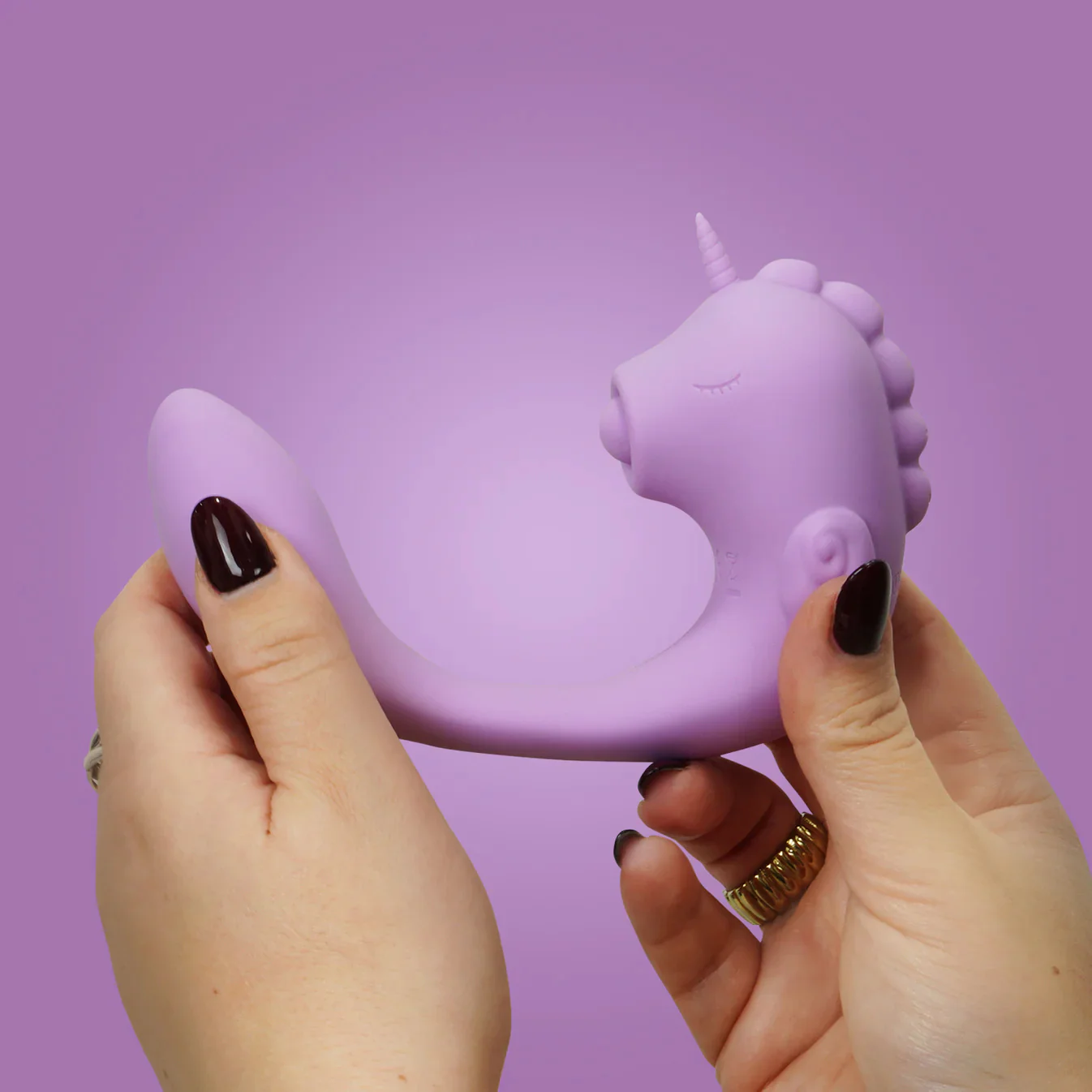 Unihorn C-Horse Marina Lilac Massaging Silicone Clitoral Vibrator - Image 4