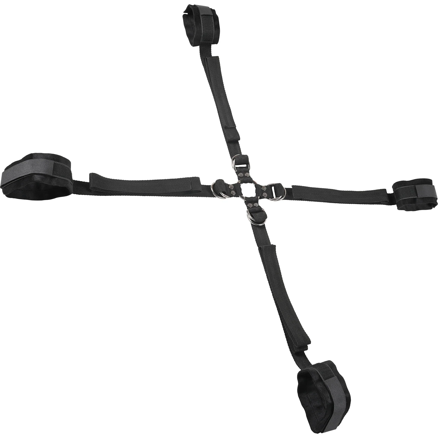 Velvet Noir Adjustable Hog Tie & Cuff Set By Sportsheets - Image 7