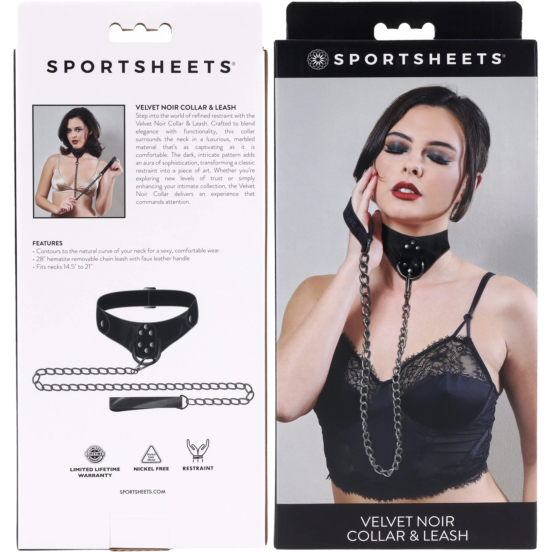 Velvet Noir Collar & Leash By Sportsheets - Image 13